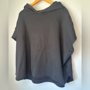 Frank & Eileen Black Short Sleeve Hoodie One Size O/S 100% Cotton